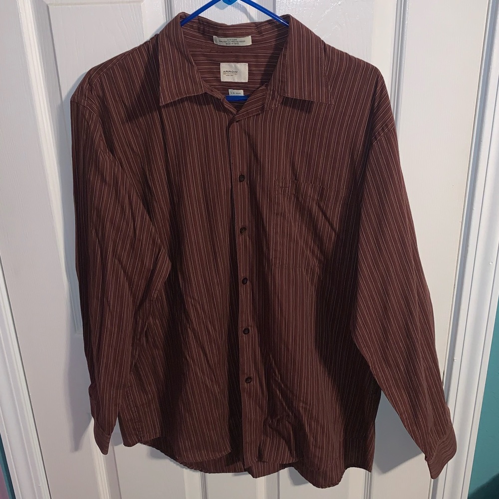 Arrow Burgundy Mens Dress Shirt